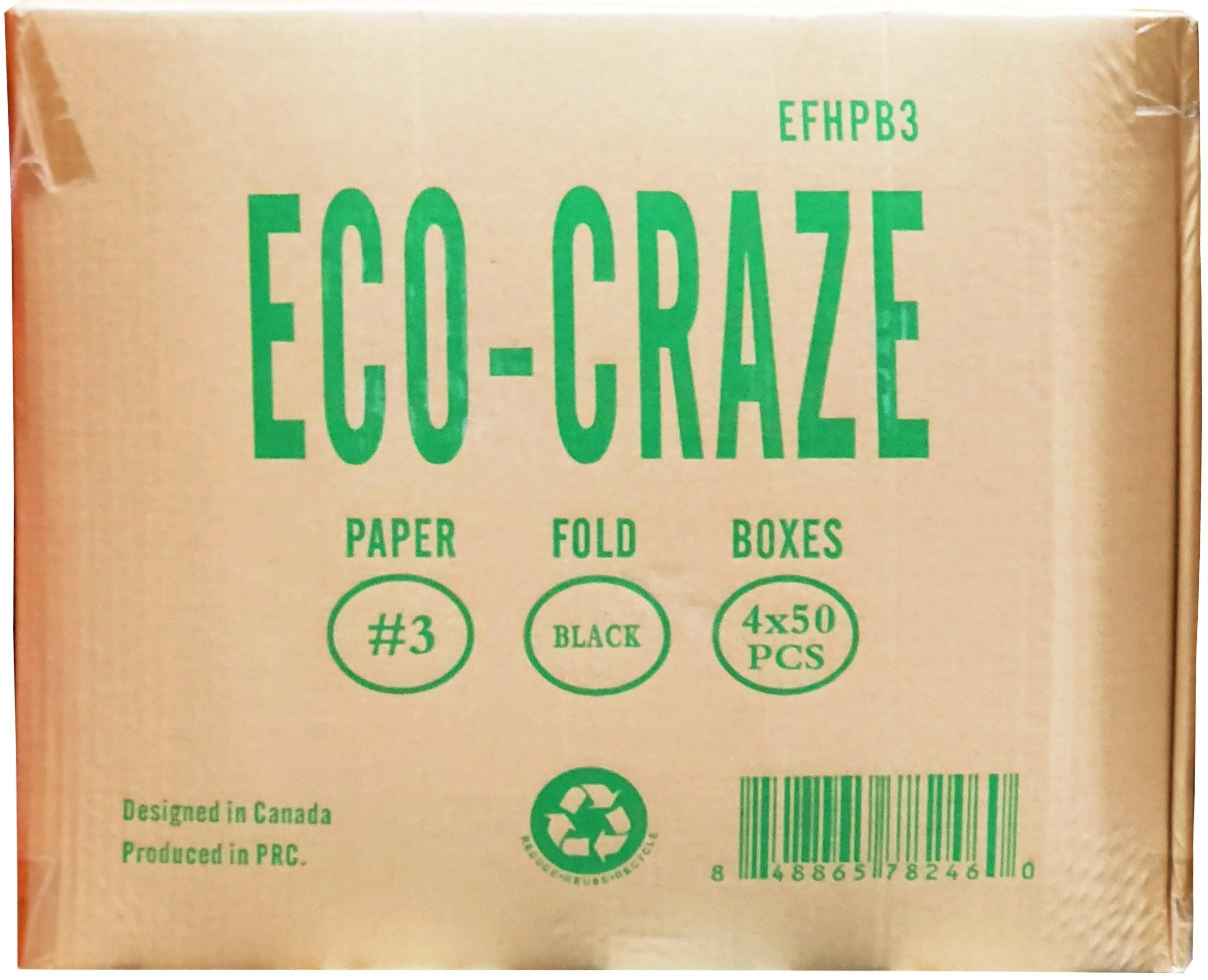 Eco-Craze - #3 Black Paper Fold Box - PFB03-B - Image 4