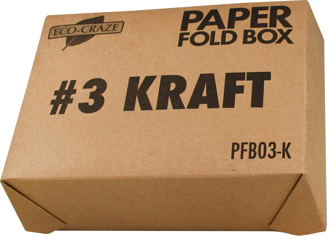 Eco-Craze - #3 Kraft Paper Fold Box - PFB03-K - Image 3