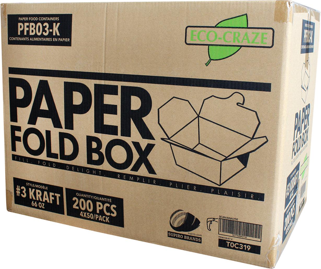 Eco-Craze - #3 Kraft Paper Fold Box - PFB03-K - Image 7