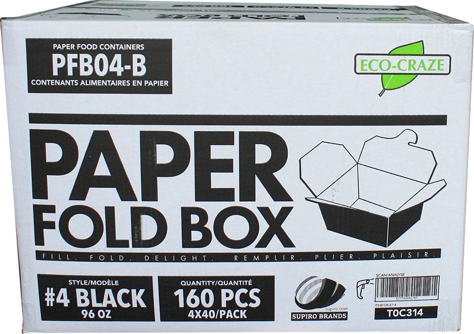 Eco-Craze - #4 Black Paper Fold Box - PFB04-B - Image 2
