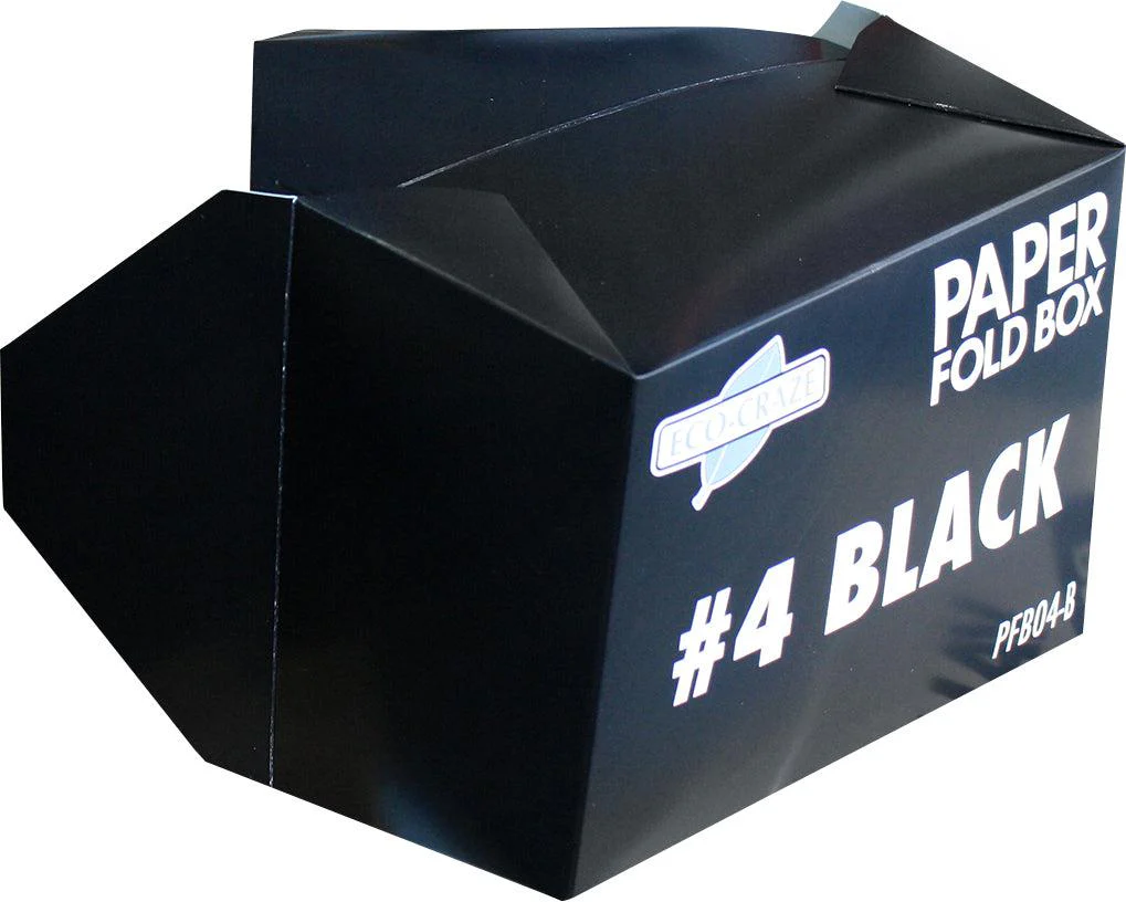 Eco-Craze - #4 Black Paper Fold Box - PFB04-B - Image 5