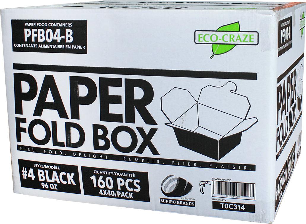 Eco-Craze - #4 Black Paper Fold Box - PFB04-B - Image 8