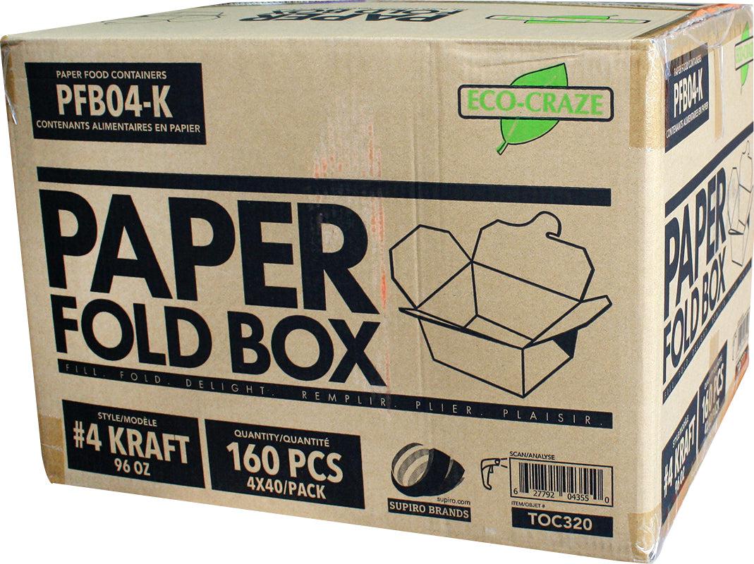 Eco-Craze - #4 Kraft Paper Fold Box - PFB04-K - Image 5