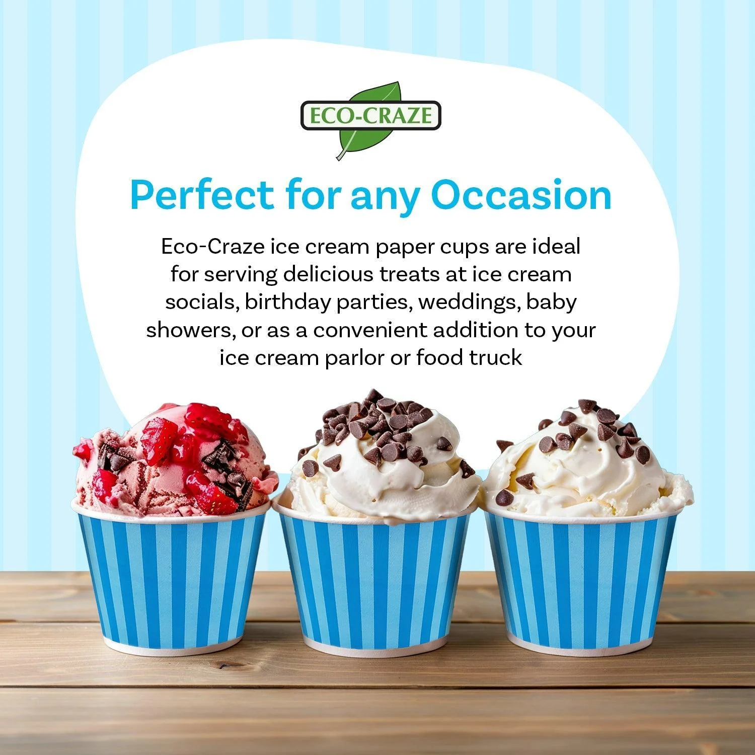 CLR - Eco-Craze - 400ml Ice Cream Paper Cups - Image 5