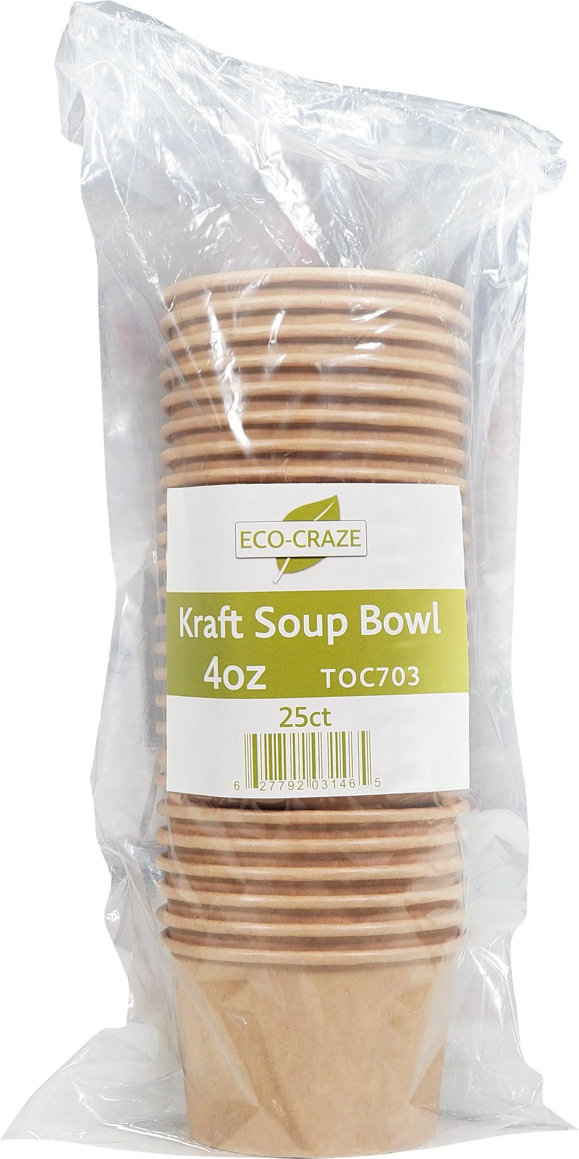 Eco-Craze - 4oz Paper Soup Bowl - Kraft - Image 3