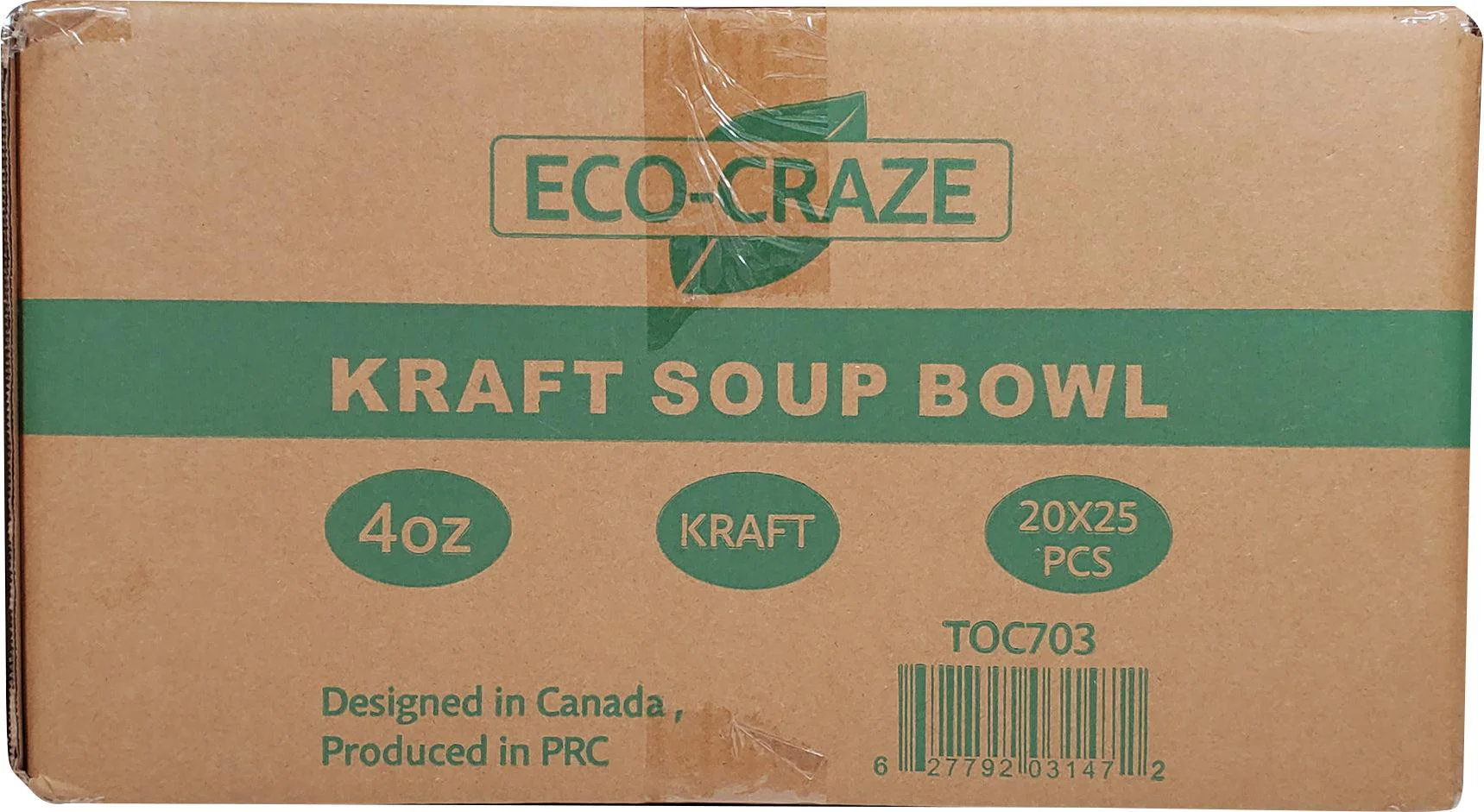 Eco-Craze - 4oz Paper Soup Bowl - Kraft - Image 4