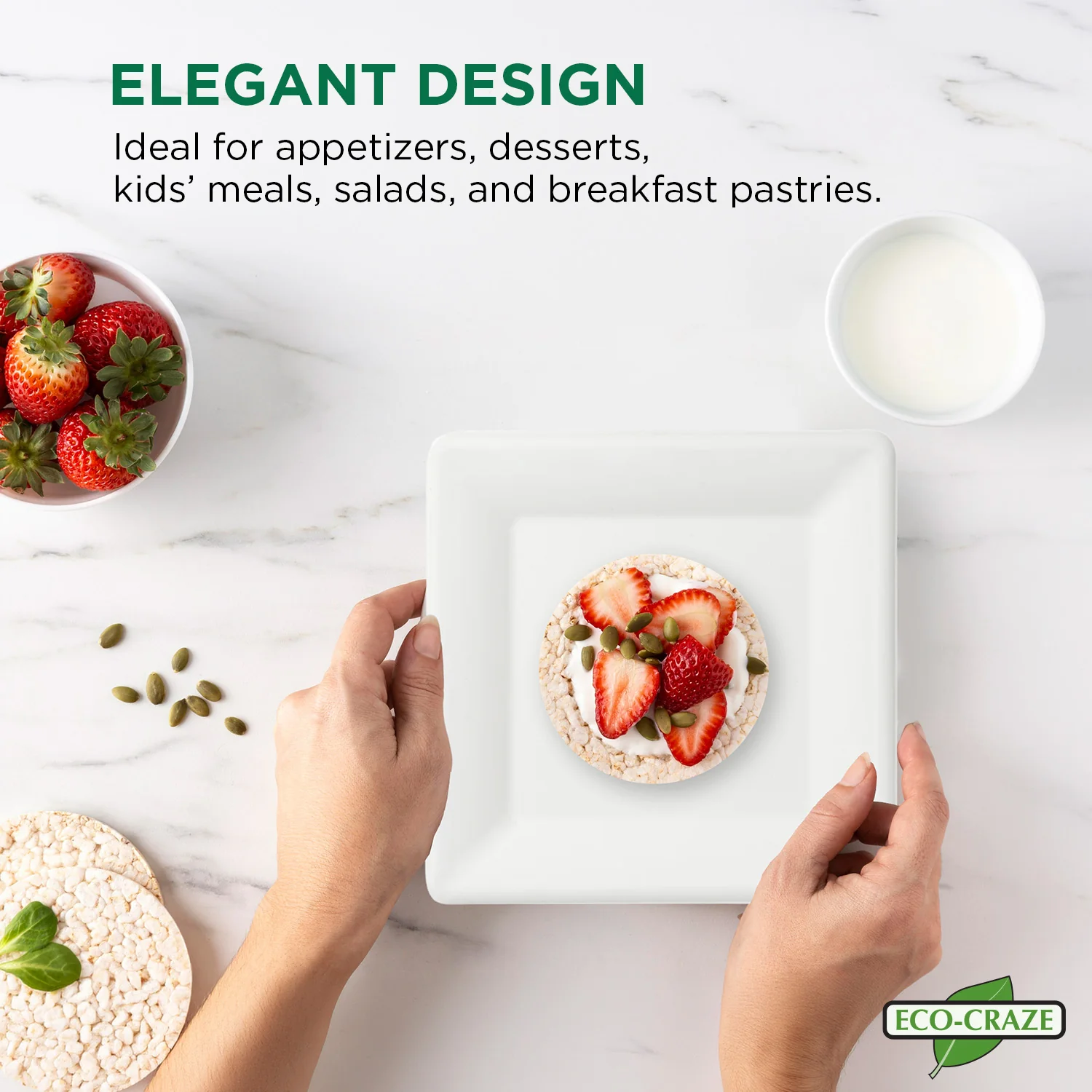 Eco-Craze - 6" Deep Square Plate - Bagasse - Image 6