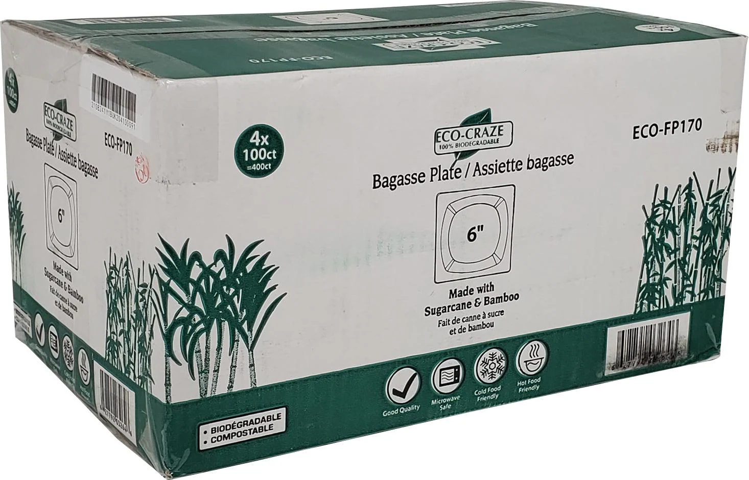 Eco-Craze - 6" Square Plate - Biodegradable - Image 8