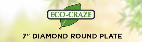 Eco-Craze - 7" Diamond Round Plate - Bagasse - Image 4