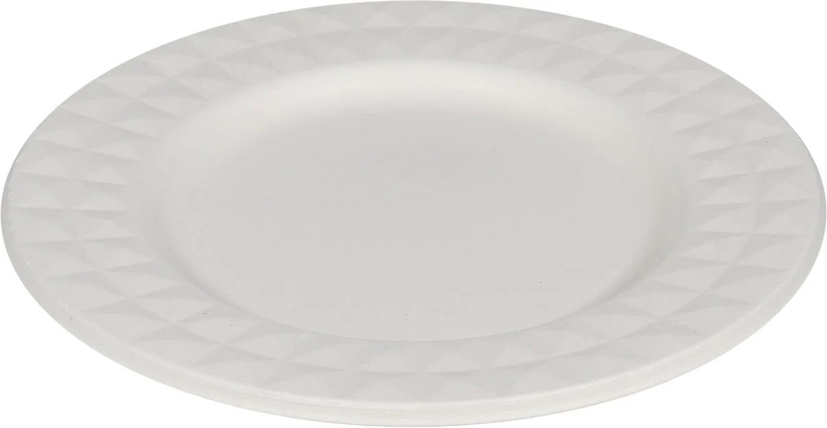 Eco-Craze - 7" Diamond Round Plate - Bagasse - Image 5