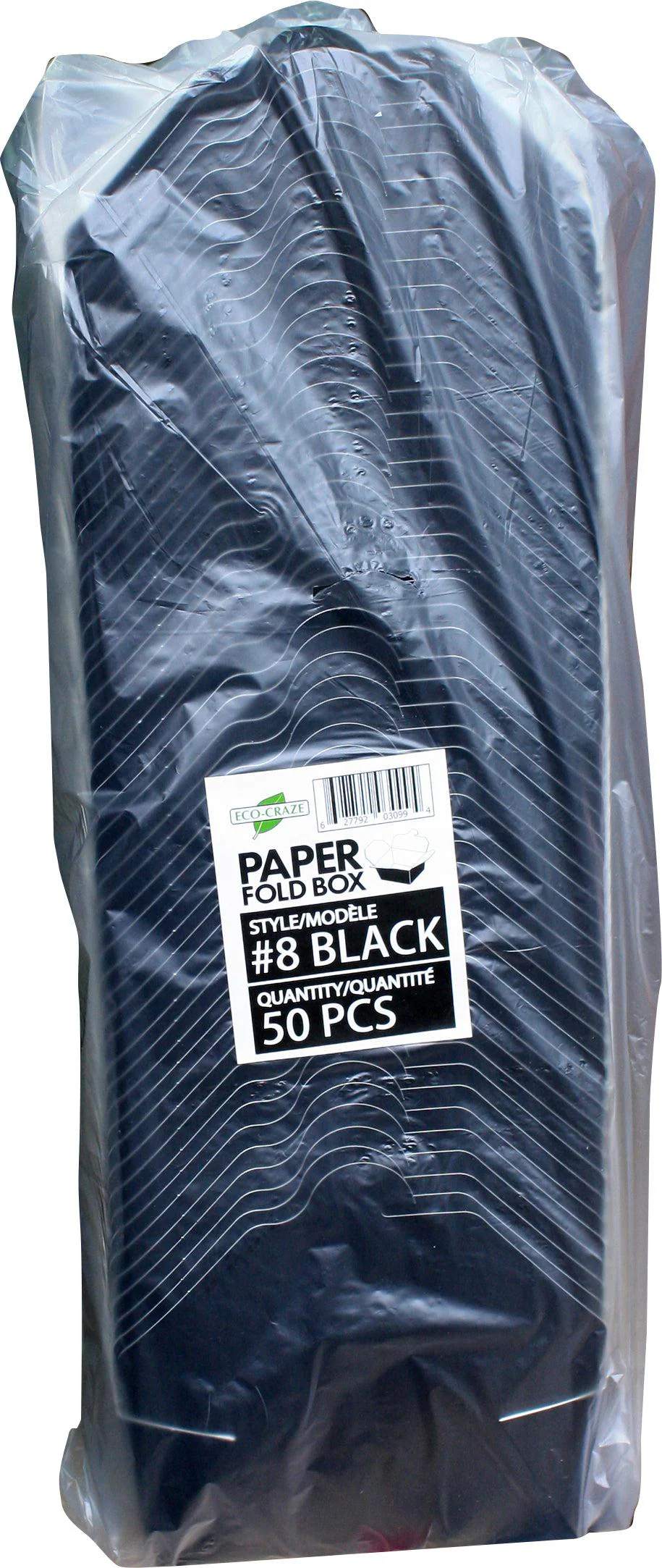 Eco-Craze - #8 Black Paper Fold Box - PFB08-B - Image 5