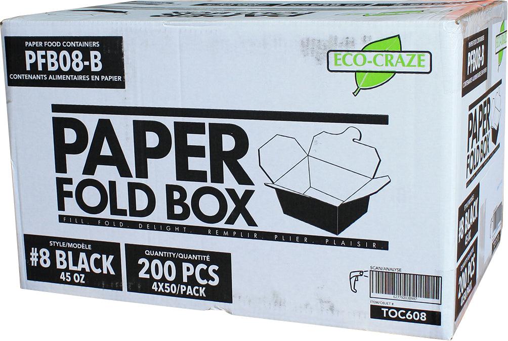 Eco-Craze - #8 Black Paper Fold Box - PFB08-B - Image 8