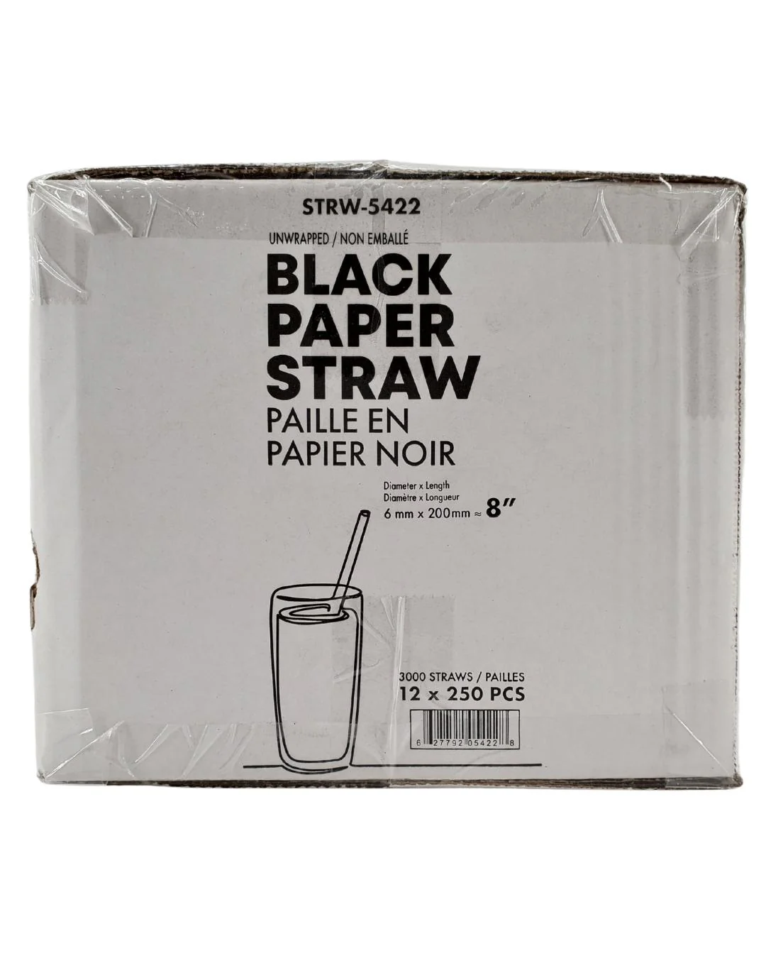 Eco-Craze - 8" Black Paper Straw - 6 mm - Image 12