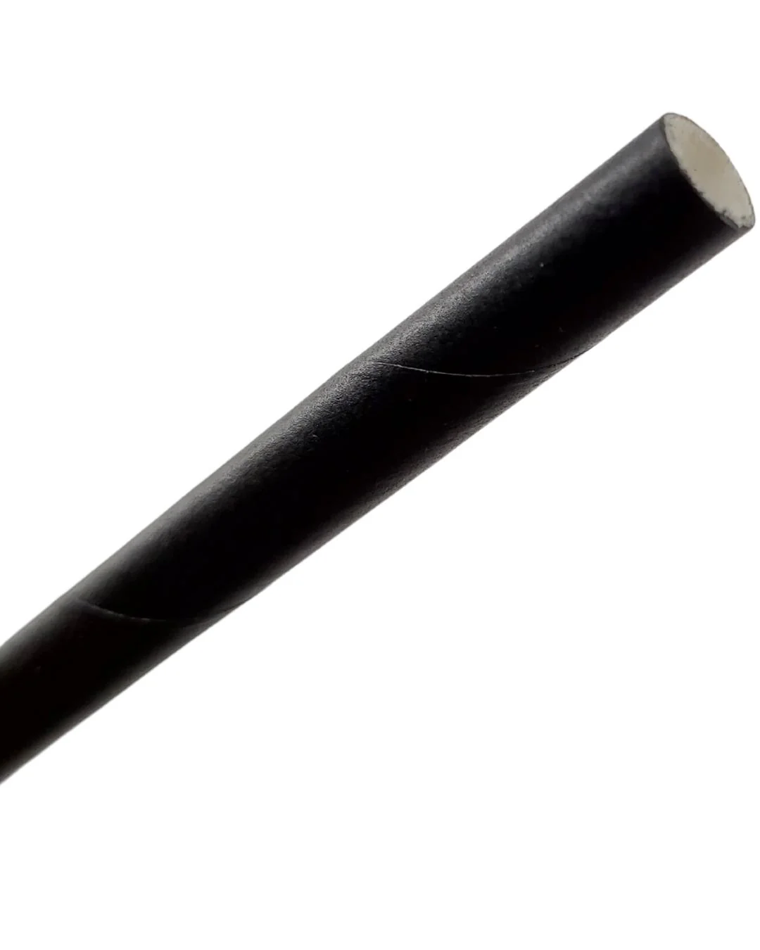 Eco-Craze - 8" Ind. Wrapped Milkshake Straws - Paper - Black - 6mm - Image 3