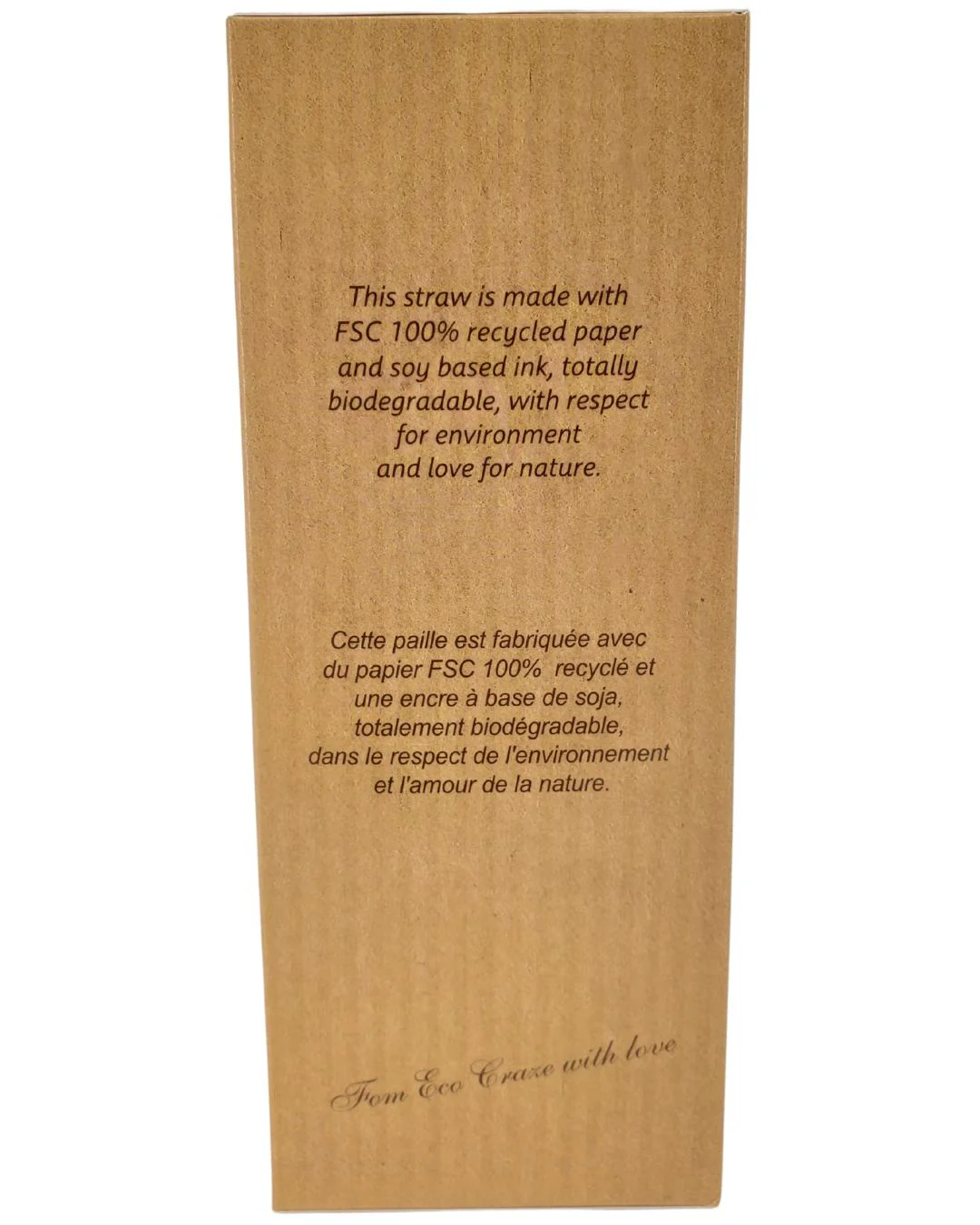 Eco-Craze - 8" Milkshake Straws - Paper - Brown - 6mm - Image 3