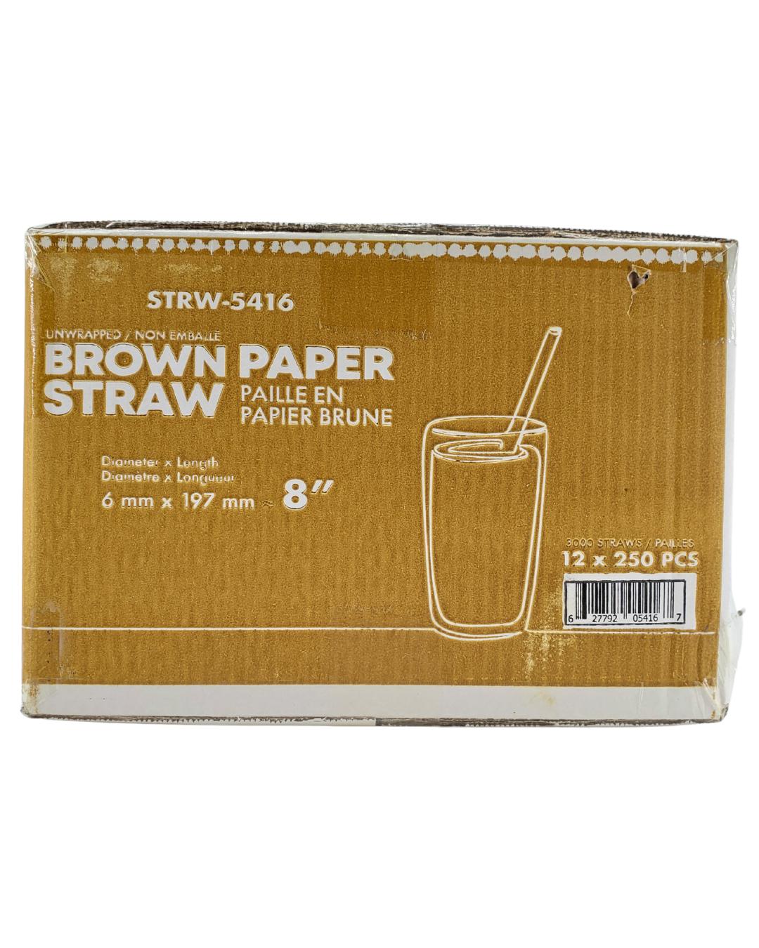 Eco-Craze - 8" Milkshake Straws - Paper - Brown - 6mm - Image 5