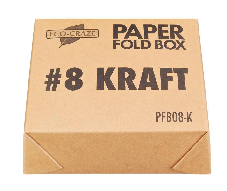 Eco-Craze - #8 Kraft Paper Fold Box - PFB08-K - Image 3