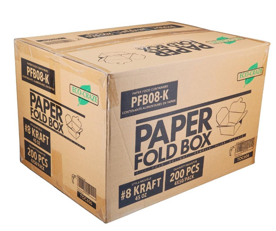 Eco-Craze - #8 Kraft Paper Fold Box - PFB08-K - Image 5