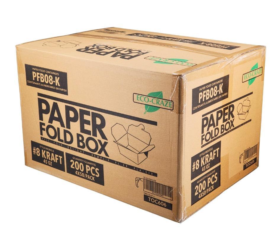 Eco-Craze - #8 Kraft Paper Fold Box - PFB08-K - Image 6