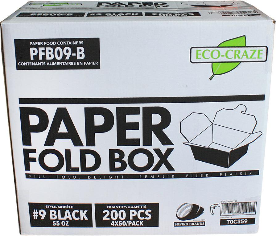 Eco-Craze - #9 Black Paper Fold Box - PFB09-B - Image 2