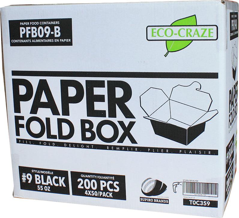Eco-Craze - #9 Black Paper Fold Box - PFB09-B - Image 7