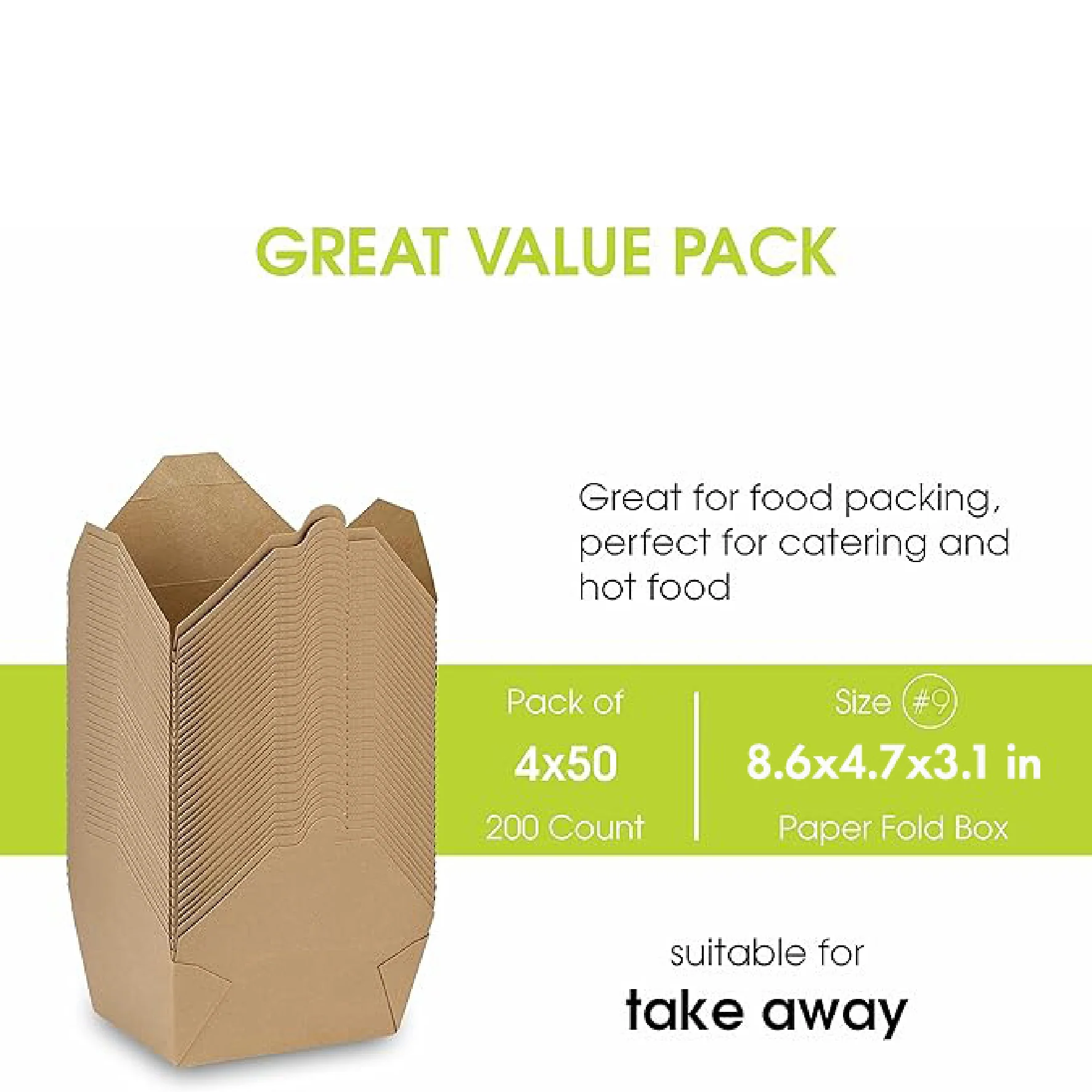 Eco-Craze - #9 Kraft Paper Fold Box - PFB09-K - Image 4