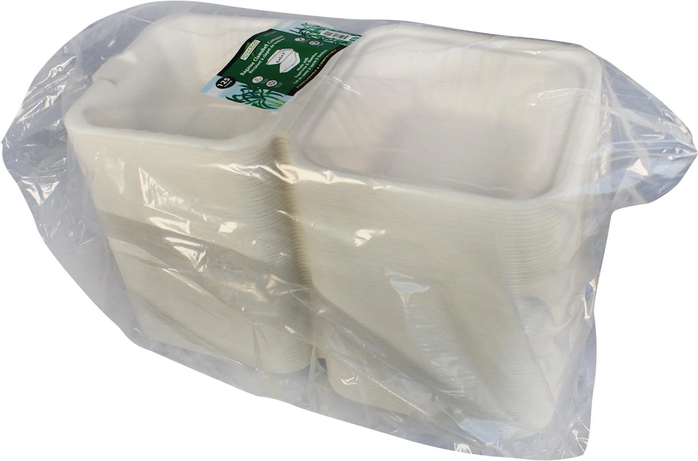 Eco-Craze - 6x6 Bagasse Clamshell Container - Image 5
