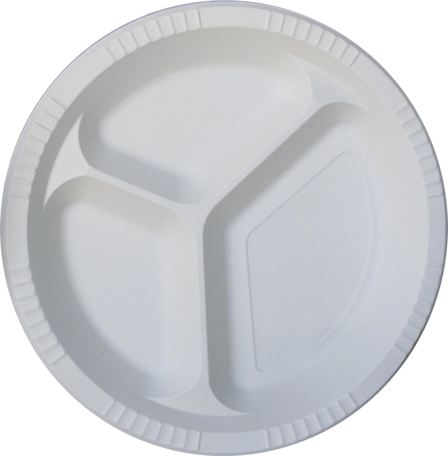 Eco-Craze - Corn Starch 10 Inch Round Plate - 3 Compartment - Image 2