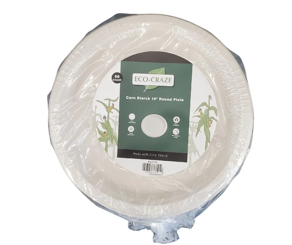 Eco-Craze - Corn Starch 10 Inch Round Plate - Image 4