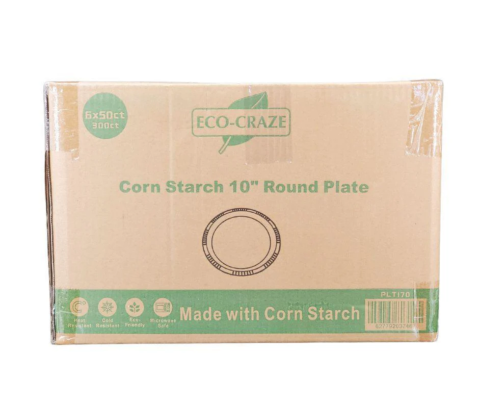 Eco-Craze - Corn Starch 10 Inch Round Plate - Image 8