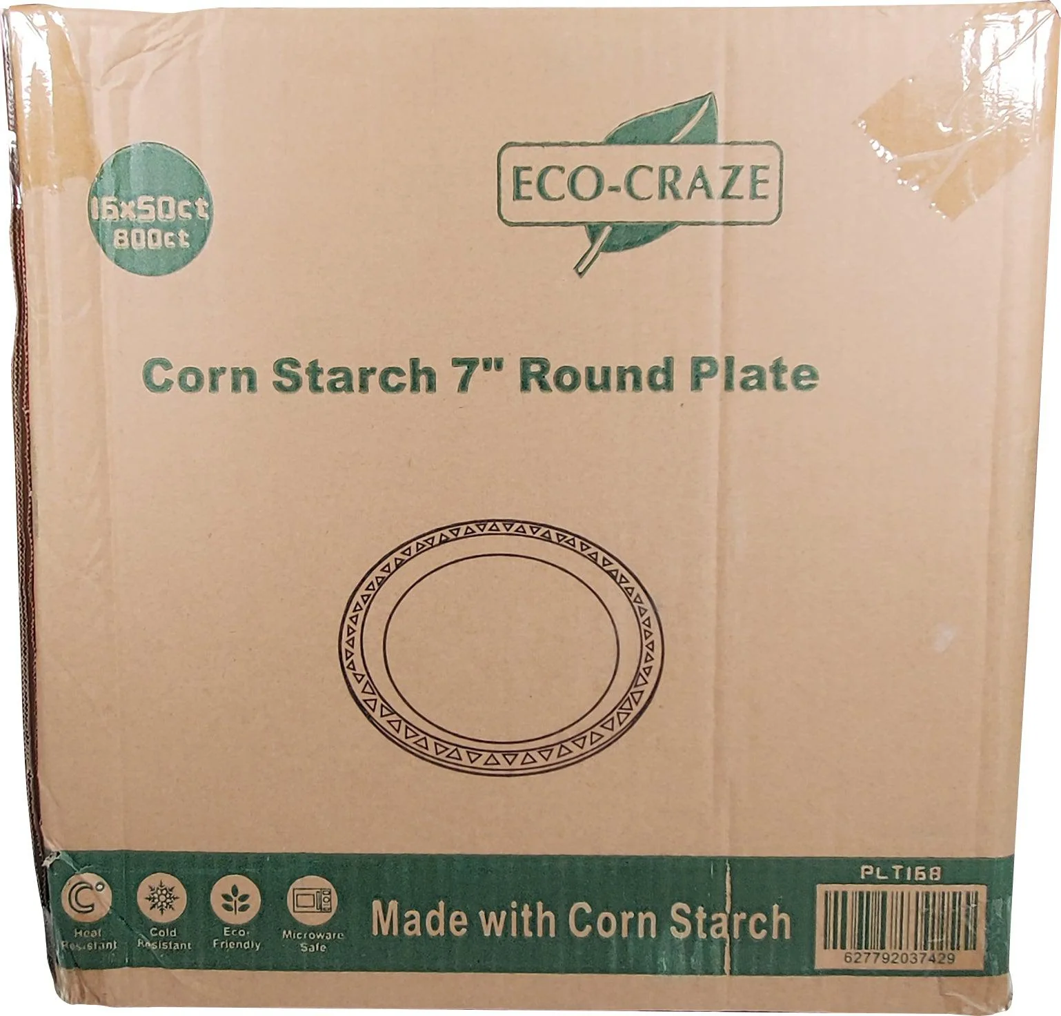 Eco-Craze - Corn Starch 7 Inch Round Plate - Image 2