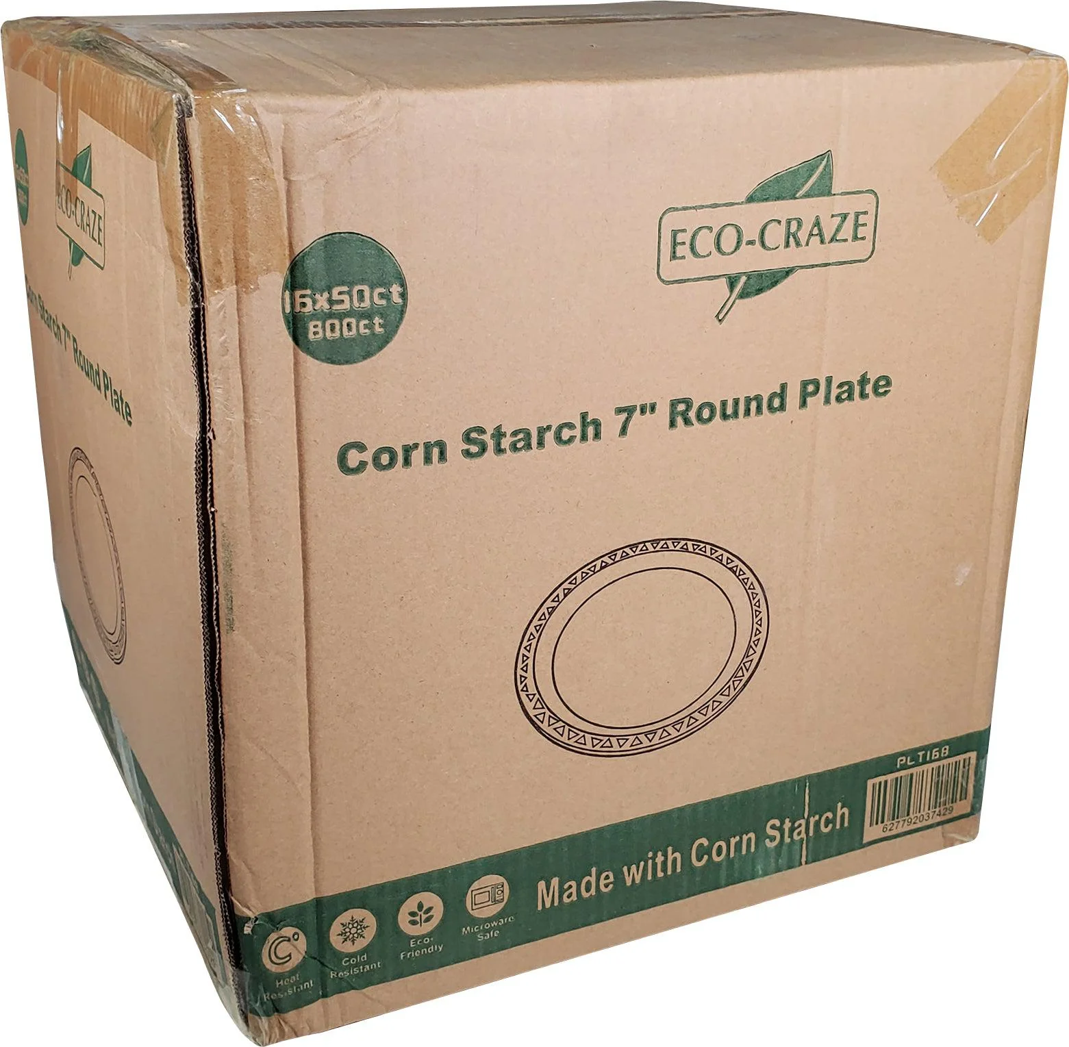 Eco-Craze - Corn Starch 7 Inch Round Plate - Image 3