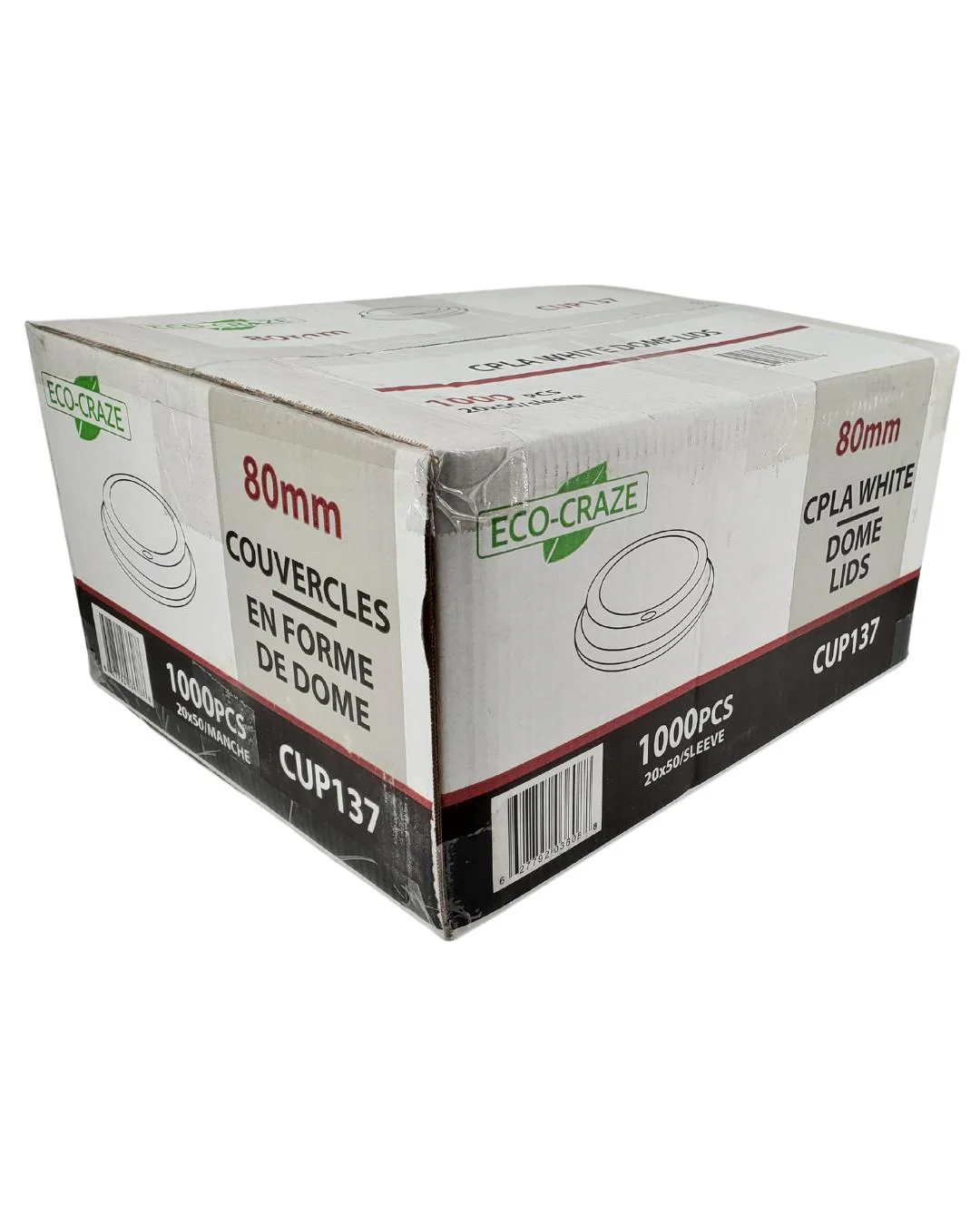 Eco-Craze - CPLA Dome Lid - 8oz cups - Image 10