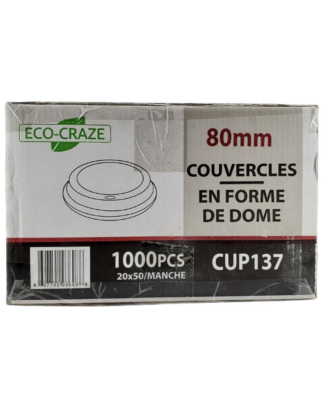 Eco-Craze - CPLA Dome Lid - 8oz cups - Image 11