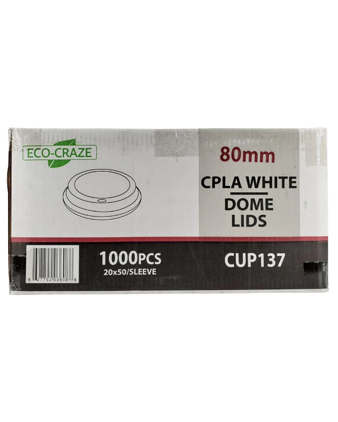 Eco-Craze - CPLA Dome Lid - 8oz cups - Image 6