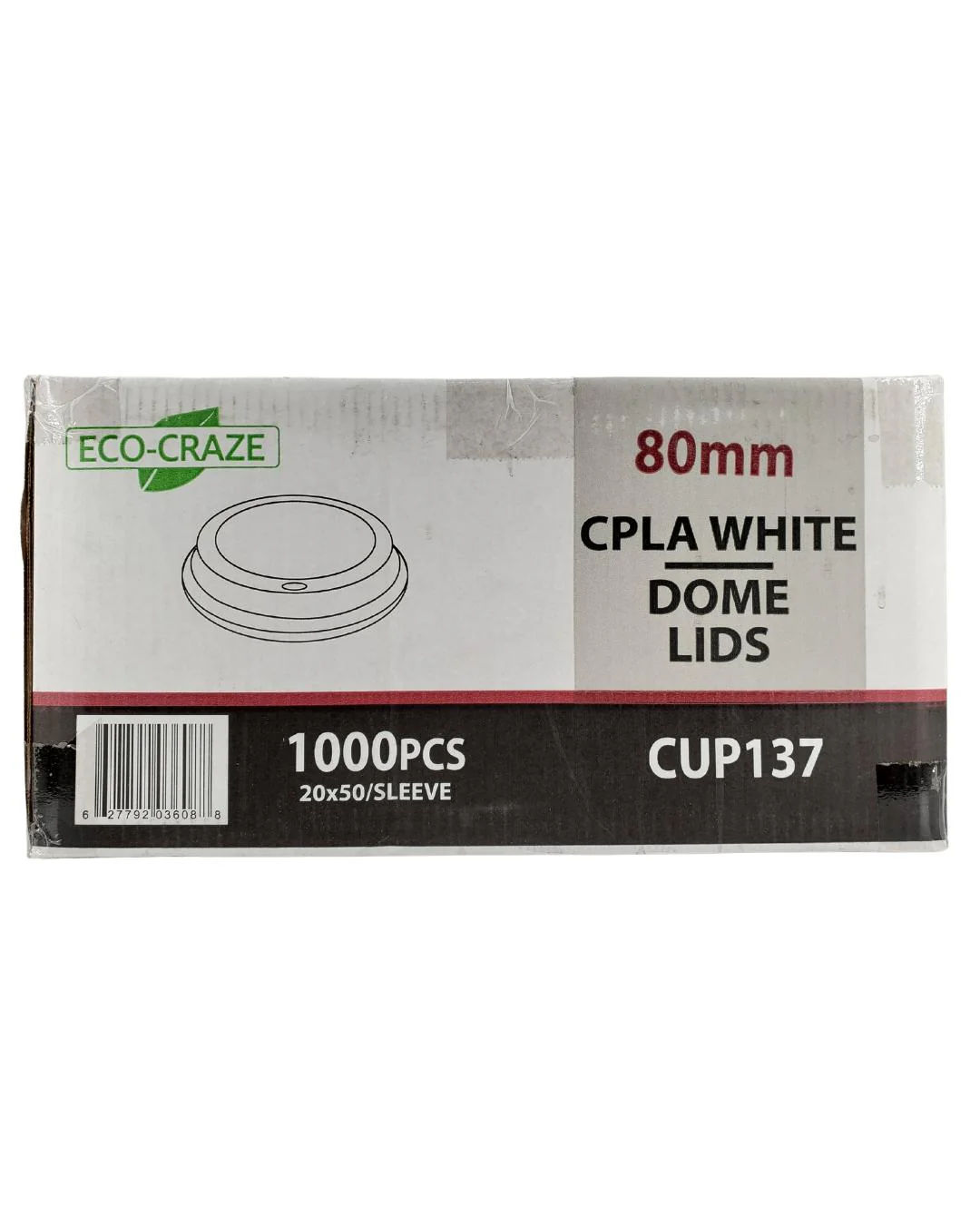 Eco-Craze - CPLA Dome Lid - 8oz cups - Image 7
