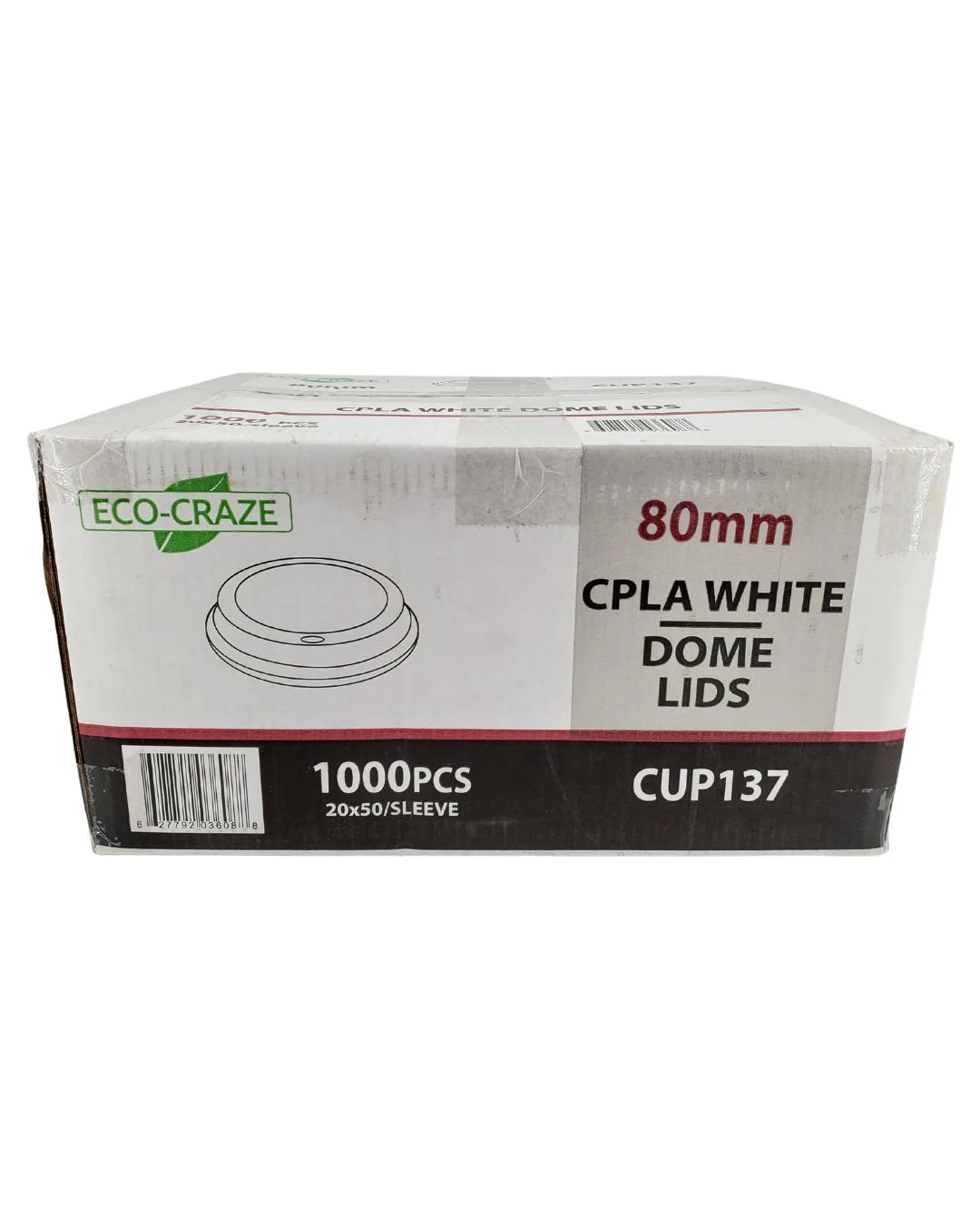 Eco-Craze - CPLA Dome Lid - 8oz cups - Image 8