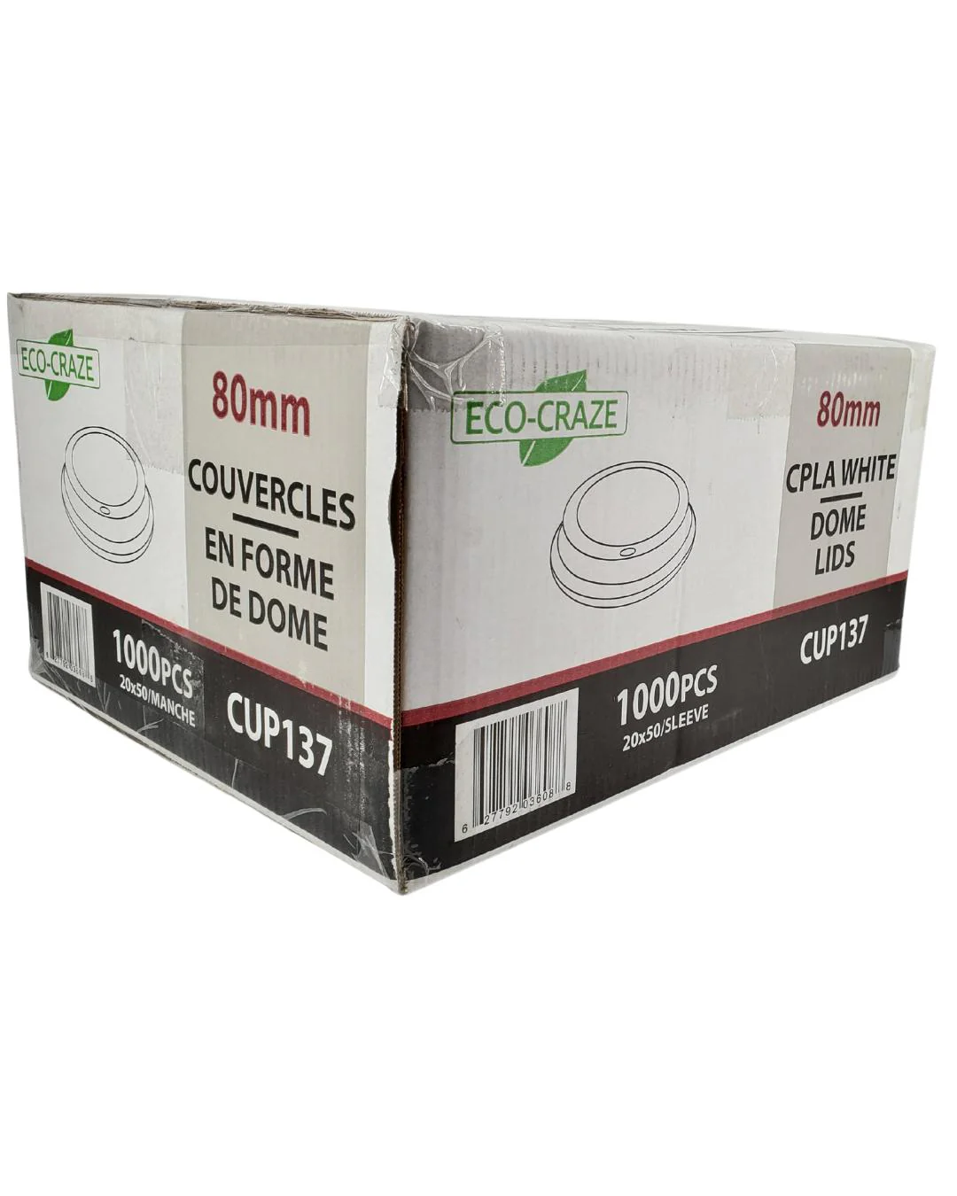Eco-Craze - CPLA Dome Lid - 8oz cups - Image 9