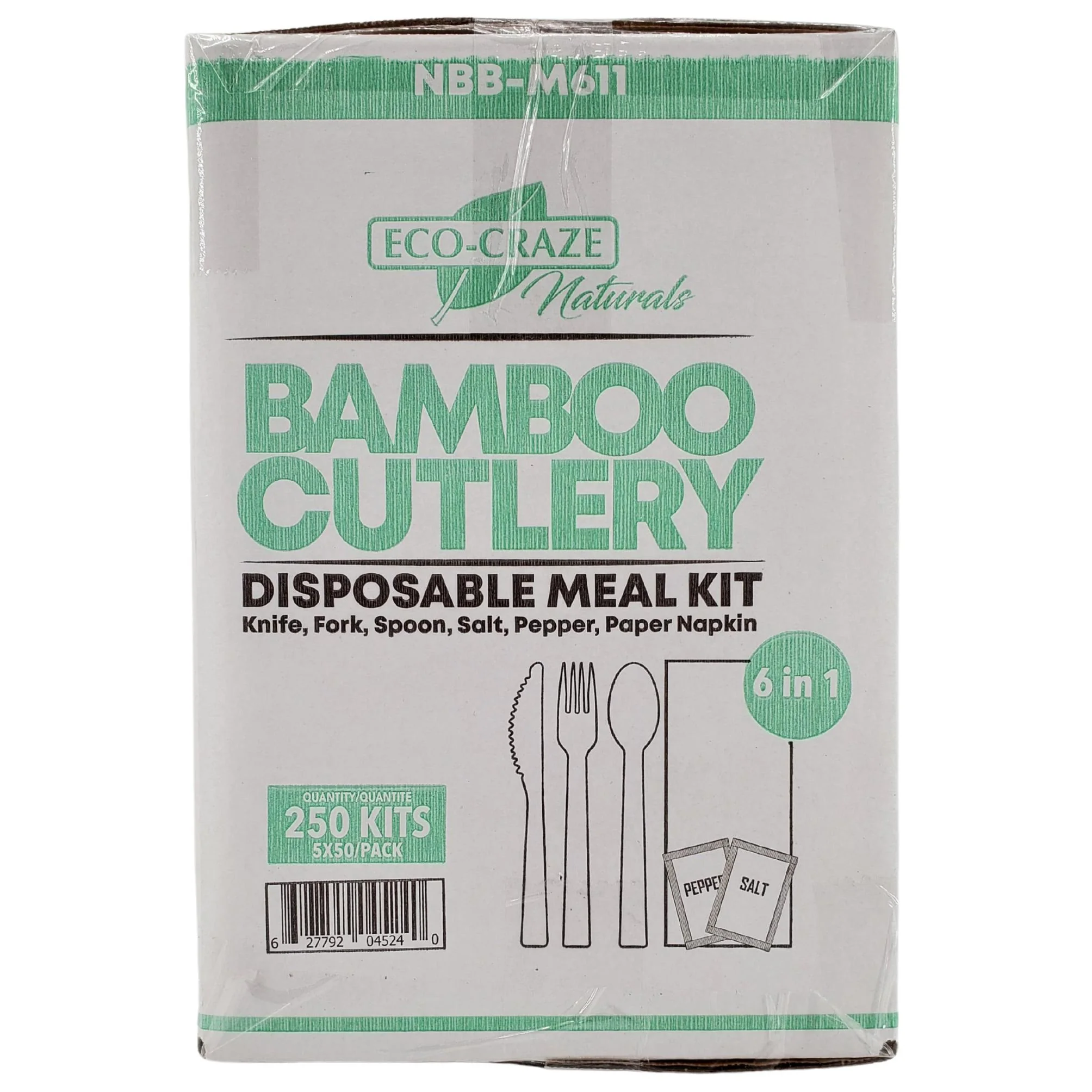 Eco-Craze - Disposable Bamboo 6pcs Cutlery Kit - K/F/S/N/SP NBB-M611 - Image 12
