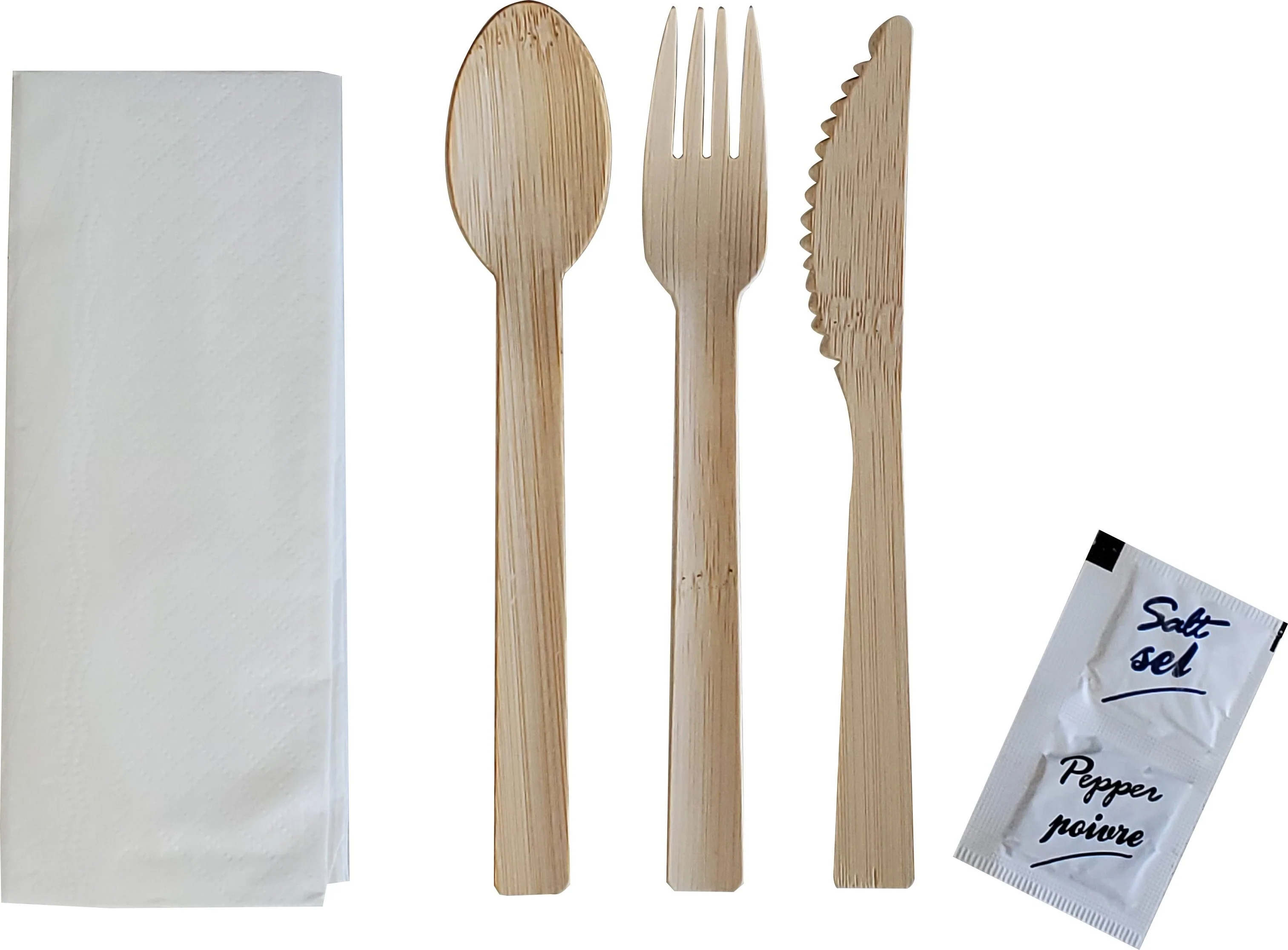 Eco-Craze - Disposable Bamboo 6pcs Cutlery Kit - K/F/S/N/SP NBB-M611 - Image 13