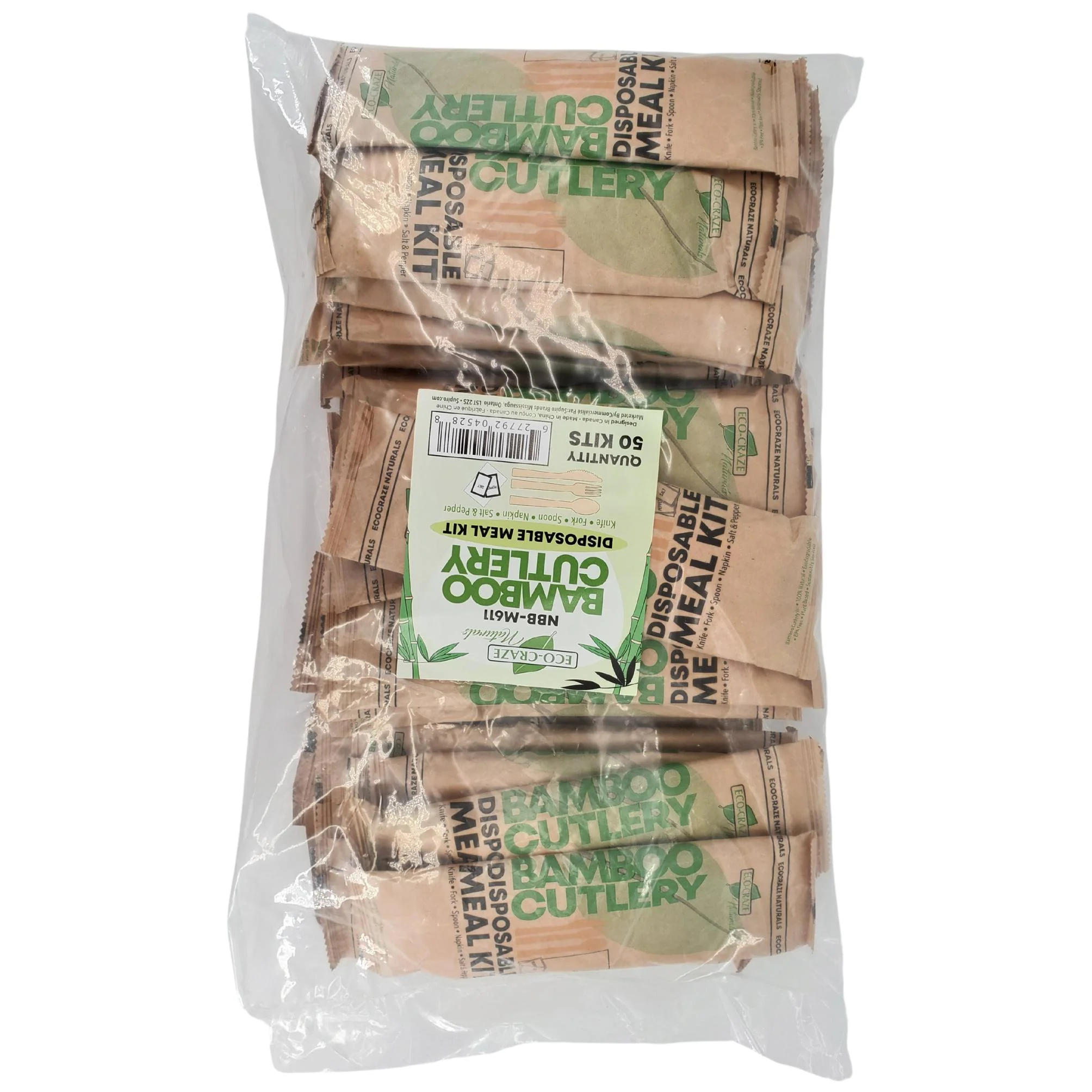 Eco-Craze - Disposable Bamboo 6pcs Cutlery Kit - K/F/S/N/SP NBB-M611 - Image 4