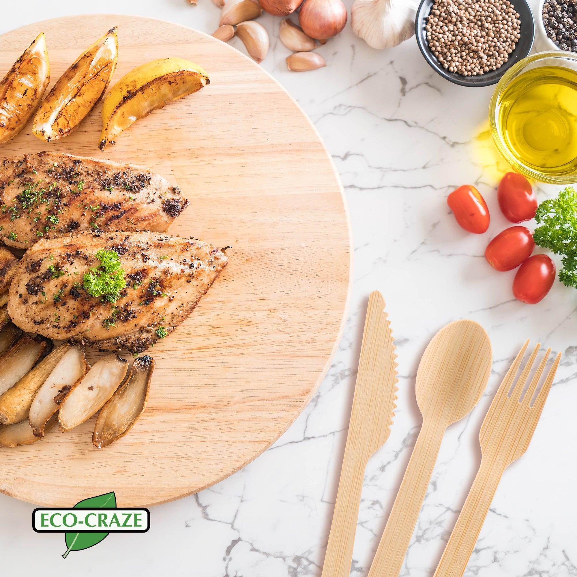 Eco-Craze - Disposable Bamboo 6pcs Cutlery Kit - K/F/S/N/SP NBB-M611 - Image 9