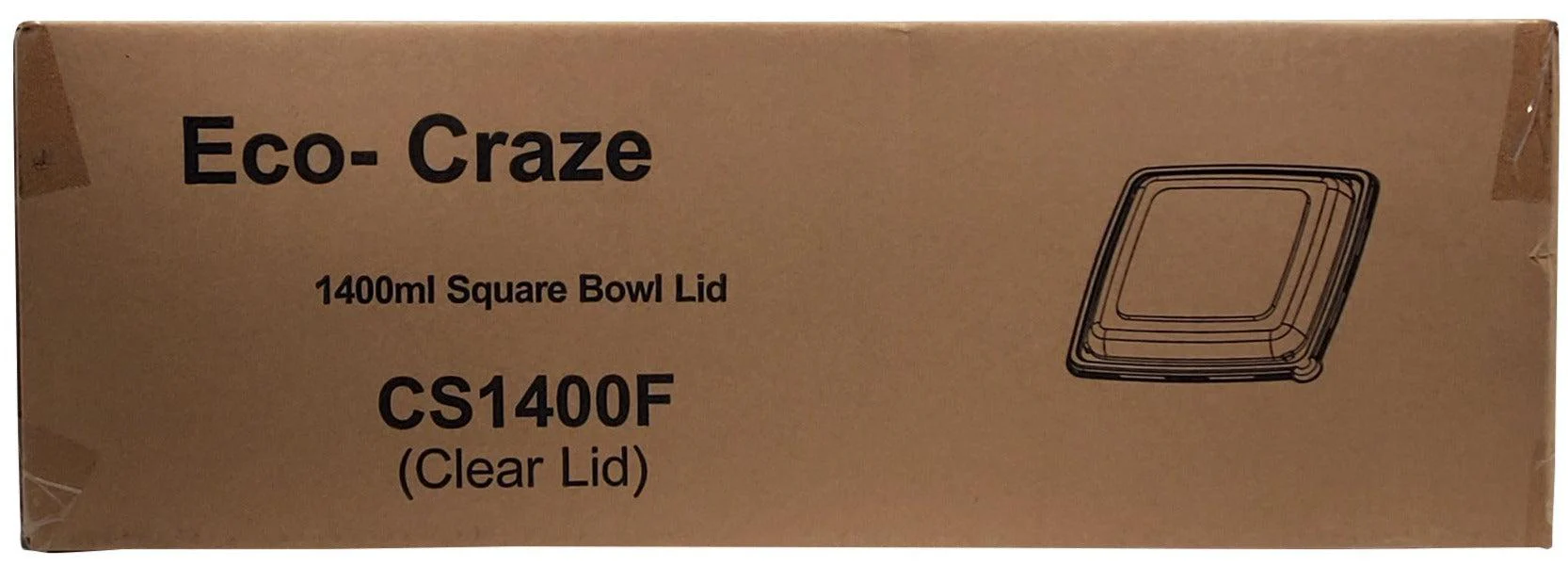 Eco-Craze - Lid For 1400ML Square Bowl - CS1400F - Image 5