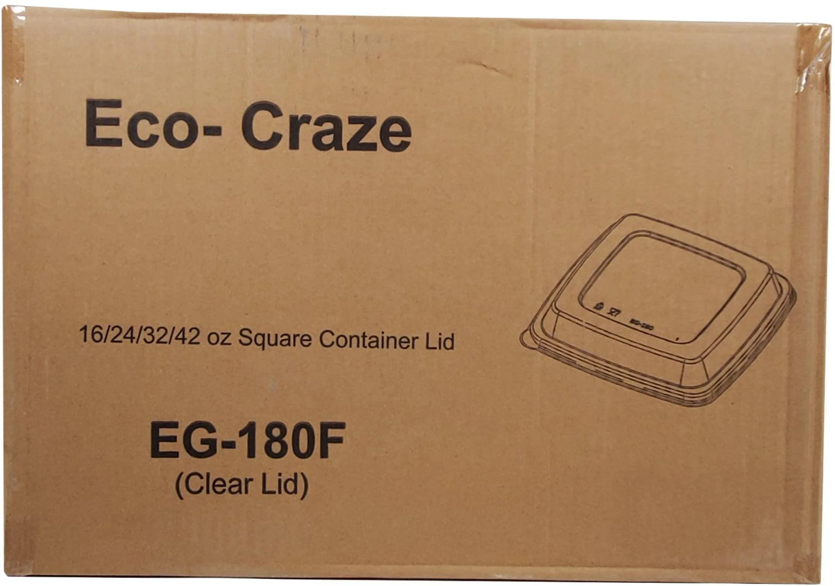 Eco-Craze - Lid for 16oz-42oz Square Container - EG-180F - Image 4