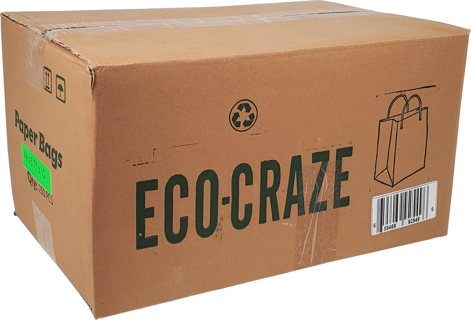 Eco-Craze - 8x5x11 Kraft Paper Bag - Twisted Handle - Image 6
