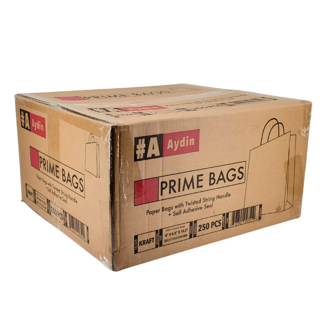 Prime Bags - Aydin - Paper Handle Bag - Self Adhesive - 8*4.5*10.5 - Image 11