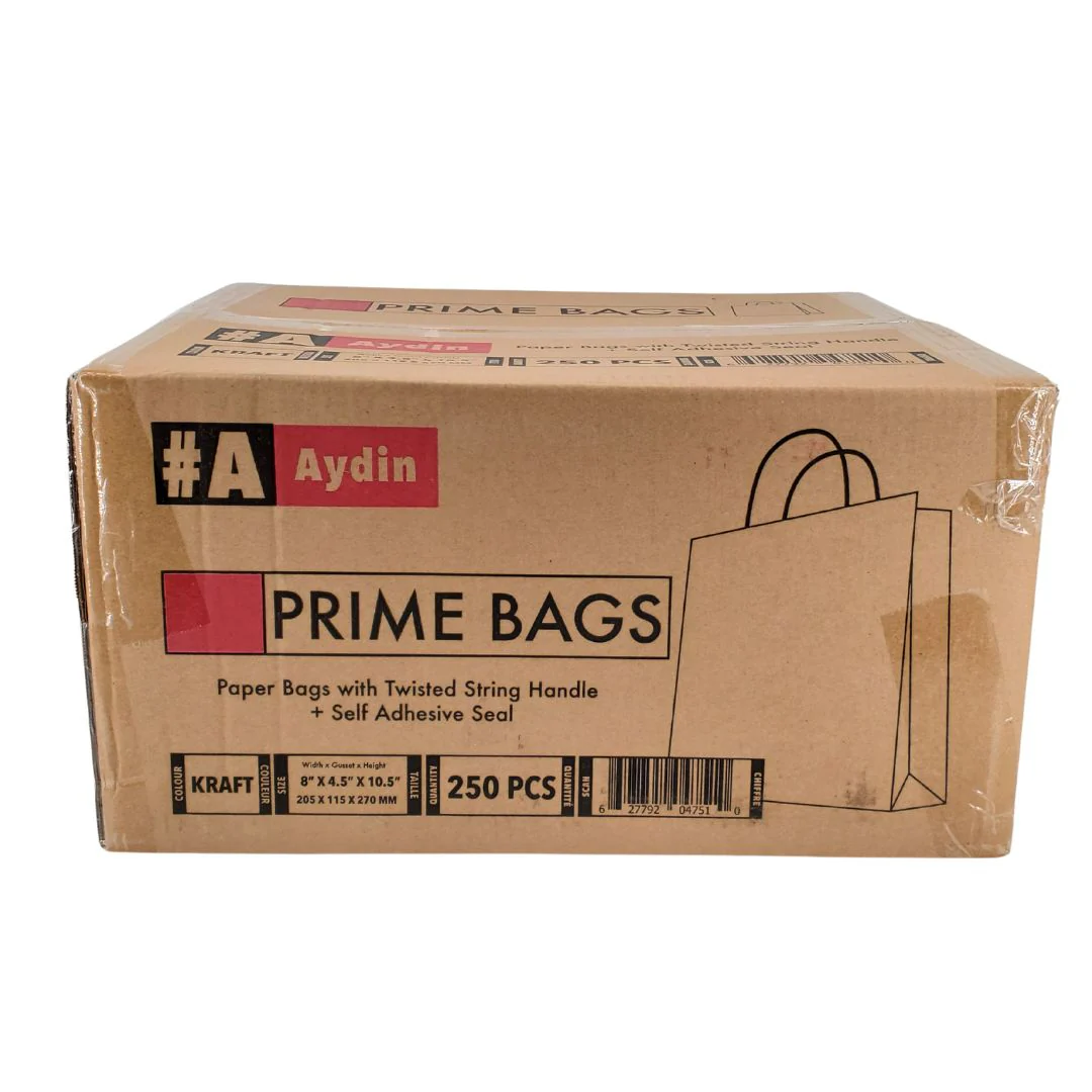 Prime Bags - Aydin - Paper Handle Bag - Self Adhesive - 8*4.5*10.5 - Image 3