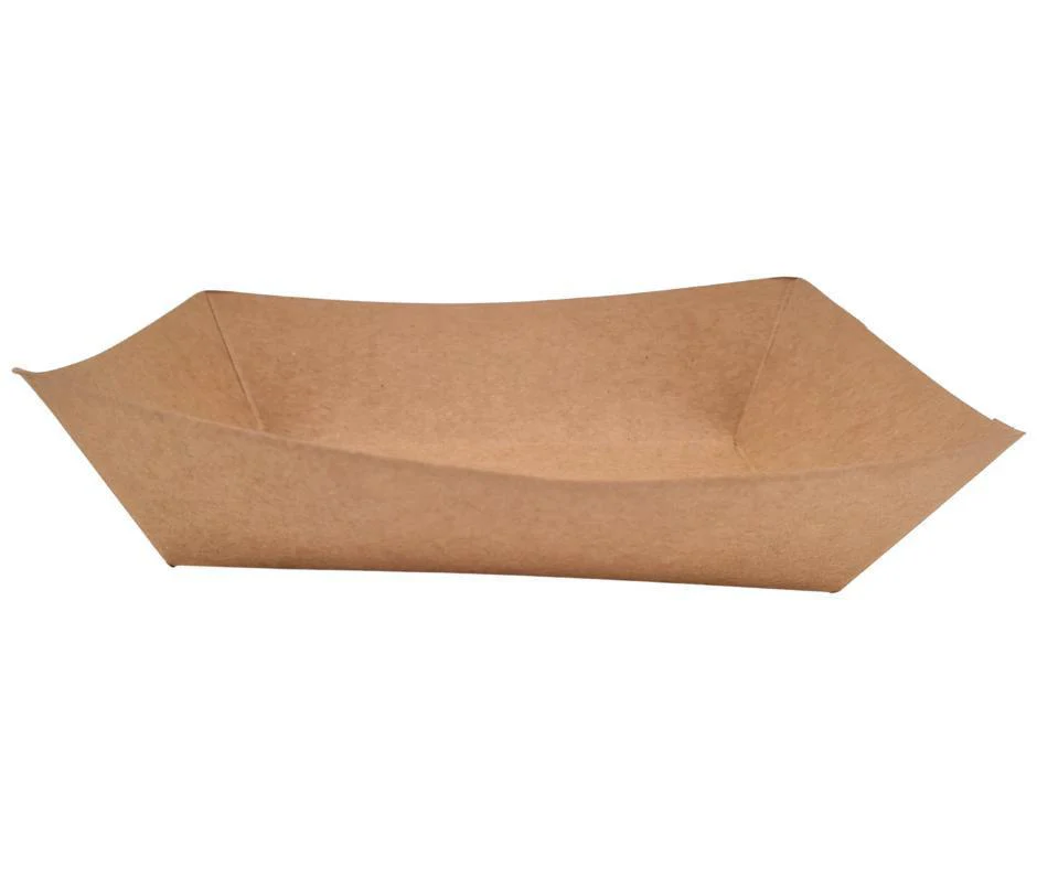 Eco-Craze PFT200-K #200 2 lb Kraft Paper Food Tray - Image 11