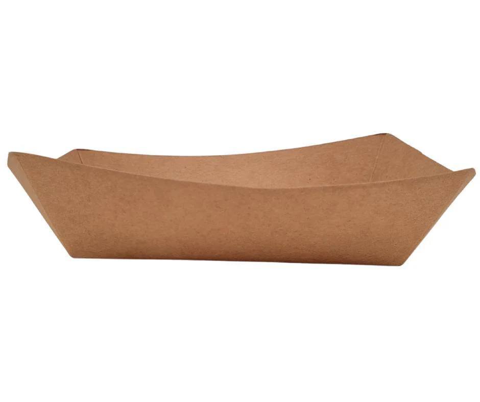 Eco-Craze PFT200-K #200 2 lb Kraft Paper Food Tray - Image 9
