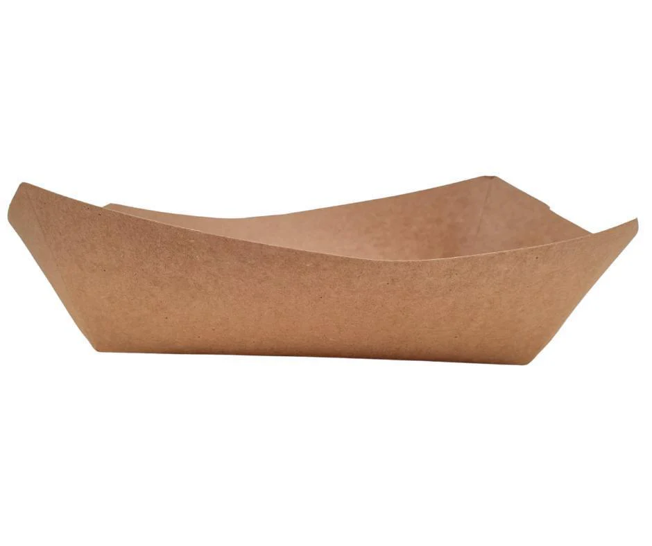 Eco-Craze - PFT300-K #300 3 lb Kraft Paper Food Tray - Image 11